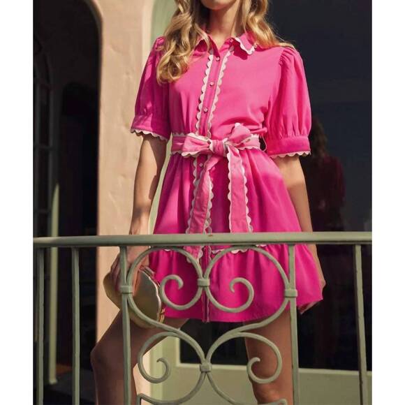 NEW JODIFL jolene mini dress in hot pink - Picture 6 of 6